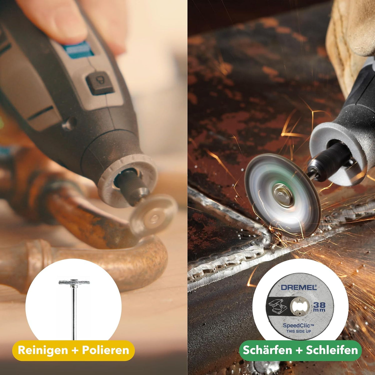Dremel 8240 Akku-Multitool 12V 2Ah, Multifunktionswerkzeug Set mit 2 Akkus, 5 Auf-und Vorsätze, 1 Dremel BOX, 65 Zubehören zum Schneiden, Gravieren, Schleifen, Polieren, Schärfen, Bohren