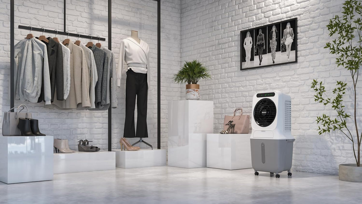 Olimpia Splendid, Peler 25 Wifi Verdunstungskühler, 25 Liter, Luftreiniger mit Verdunstungspanel, Leistungsstarke Kühlung, Belüftung, Touchscreen-Display