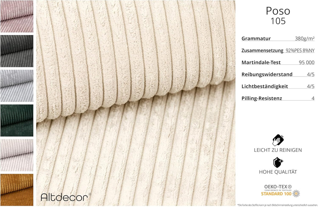 ALTDECOR Ecksofa mit Schlaffunktion und Bettkasten Corner Sofa Eckcouch Couch U-Form universal, Links/rechts angeordnet Schlafcouch Ausziehbar Wohnlandschaft Eskar-U -364x176x84cm Beige