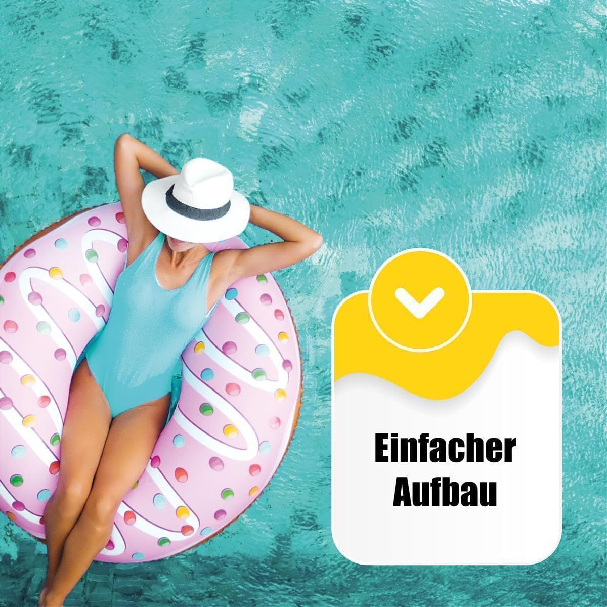 Stahlwand Ovalpool-Set (L x B x T) 8,00 m x 4,20 m x 1,50 m, Pool Made in Europe, mit Edehlstahlleiter für Tiefbecken, SF152 Sandfilteranlage mit 11 m³/h, Einbauskimmer, Filtersand, Poolschlauch
