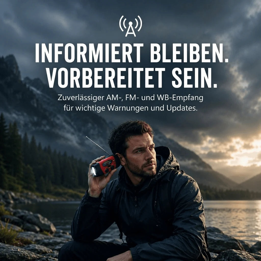 Notfallradio mit Kurbel und Solar | Rettungsfunk