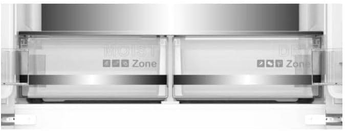 PKM Wolkenstein WCD 595 EWTS NF Cross Door Kühl-Gefrierkombination | 606 L | Mit Weinkühlschrank | Granitoptik | NoFrost | Display mit Touch Control | Triple Fresh mit Moist & Dry Zone