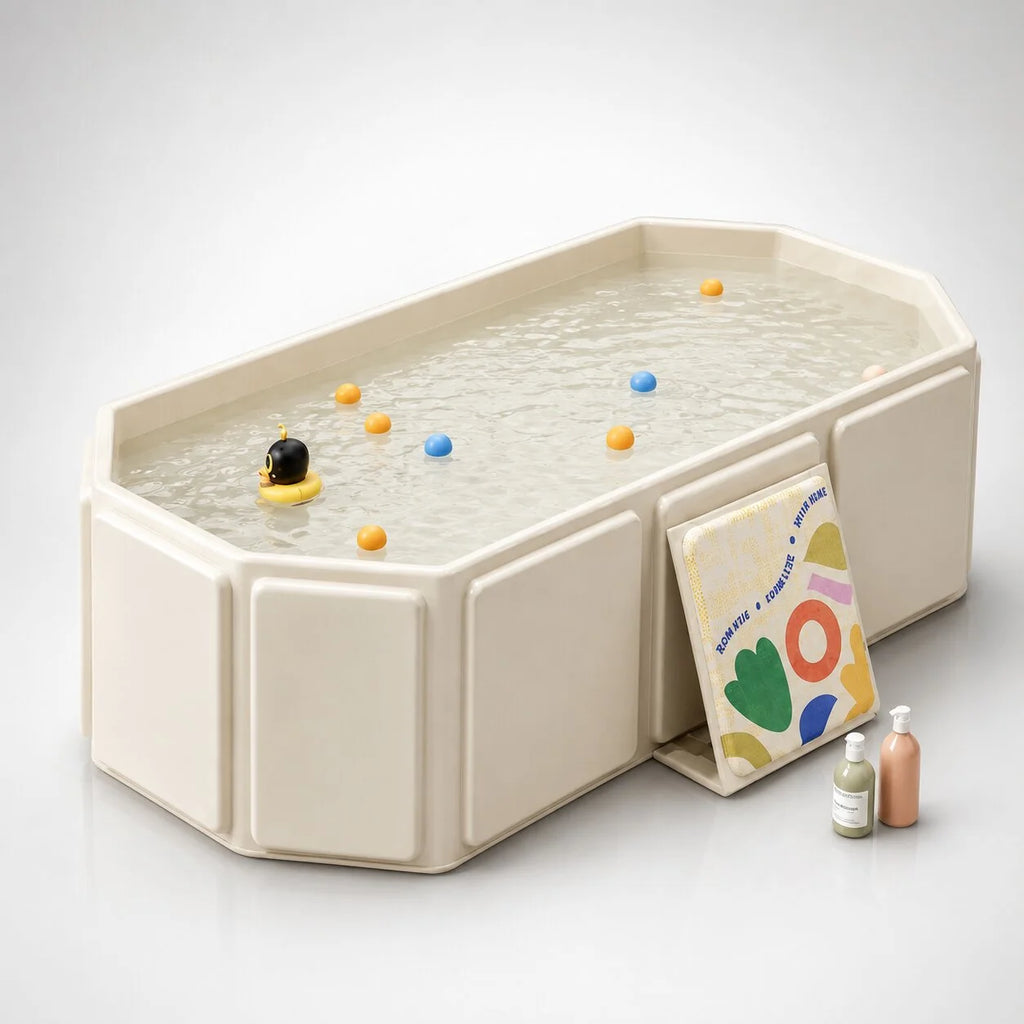 Faltbare Babybadewanne mit rutschfestem Boden | Wannenwelle