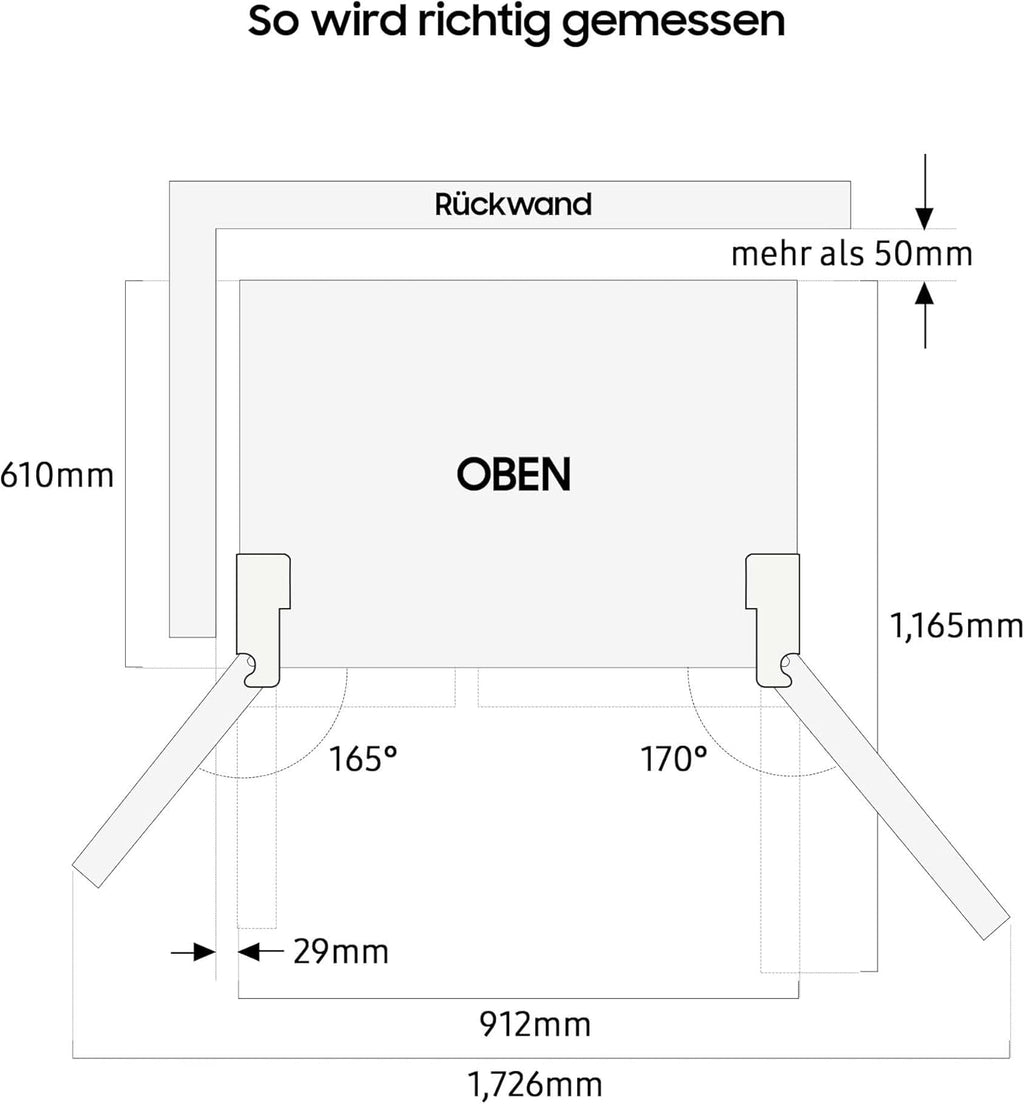 Samsung RS64DG53R3B1EF Side-by-Side-Kühlschrank mit Gefrierfach, 178 cm, 628 l, SmartThings AI Energy Mode, Eis- und Wasserspender, Slim Ice Maker, Premium Black Steel