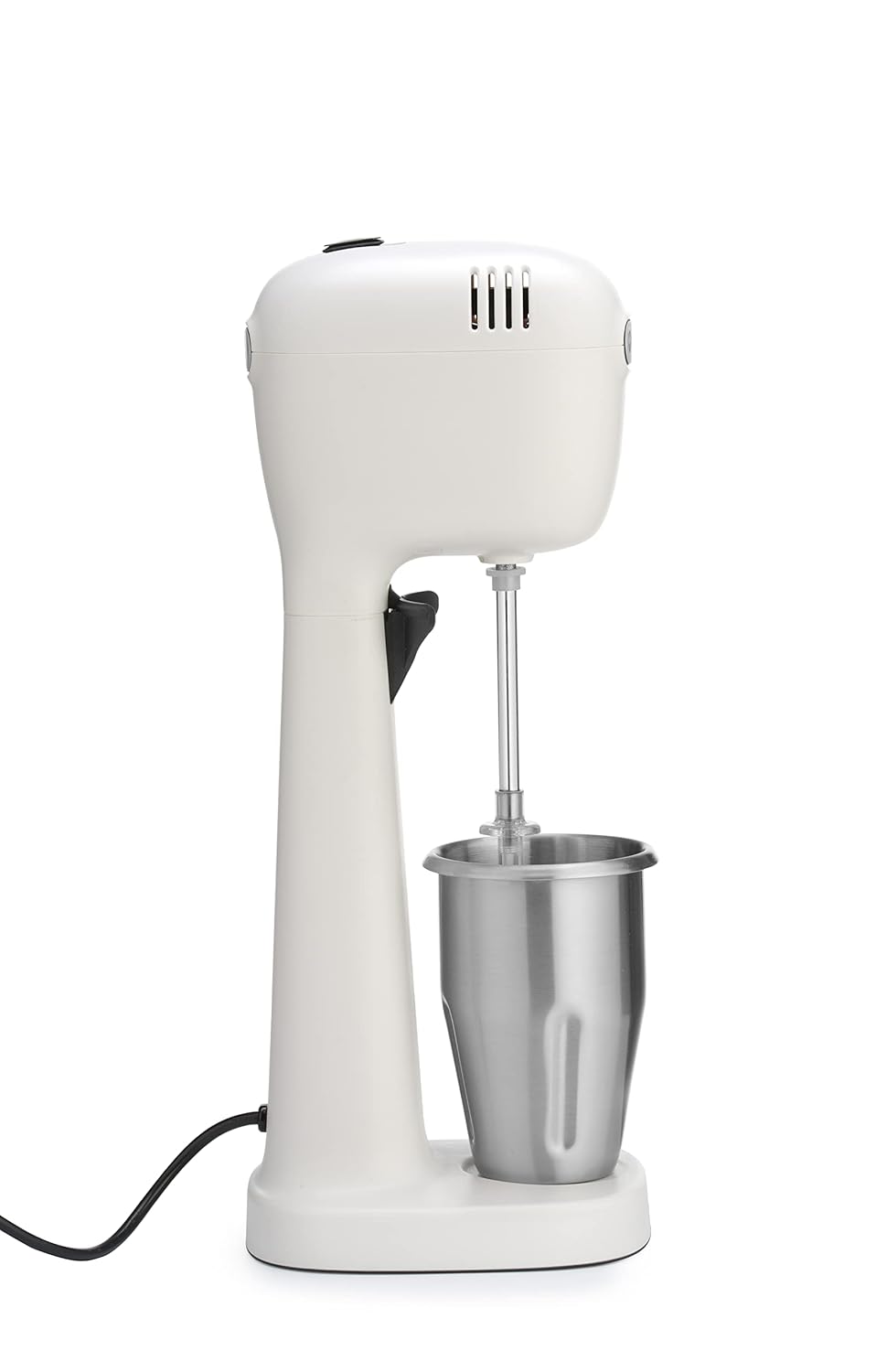 HENDI Milchshake Maker, Inkl. 2 Mixbechers (Edelstahl und Polykarbonat) und 4 austauschbaren Rührwerken, Drink mixer, Frappés, Getränkemixer, 230V/400W, 170x196x(H)490mm, Karamell