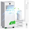 Klimaanlage Mobil 9000 BTU,4-in-1 Mobile Klimaanlage - LED Display&Fernbedienung,leise mobile klimaanlage mit einem Fenstermontagesatz,klimagerät mit abluftschlauch,Raumgröße bis 88m³(33㎡) Tragbare