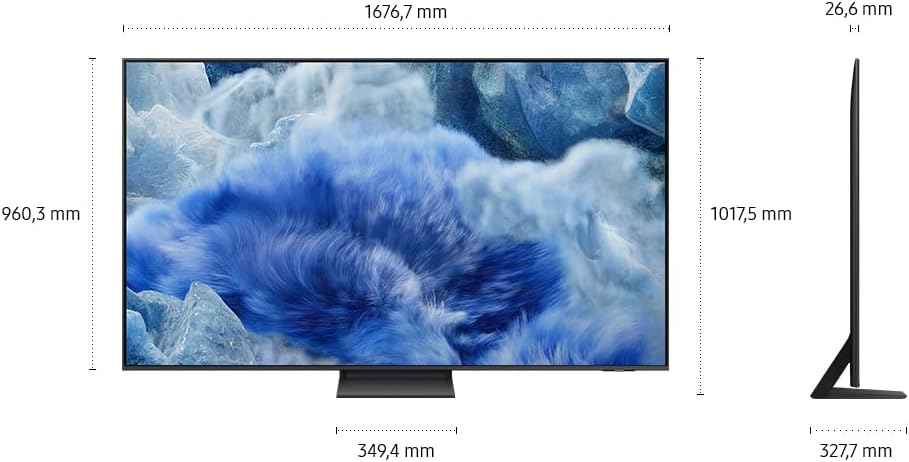 QLED Q8F 4K 75 Zoll (189 cm) UHD Fernseher, Q4 AI Prozessor, Quantum Dot für Reale Farben, AirSlim Design, 4K Upscaling, Gaming Hub, Kostenlose Inhalte, AI Smart TV
