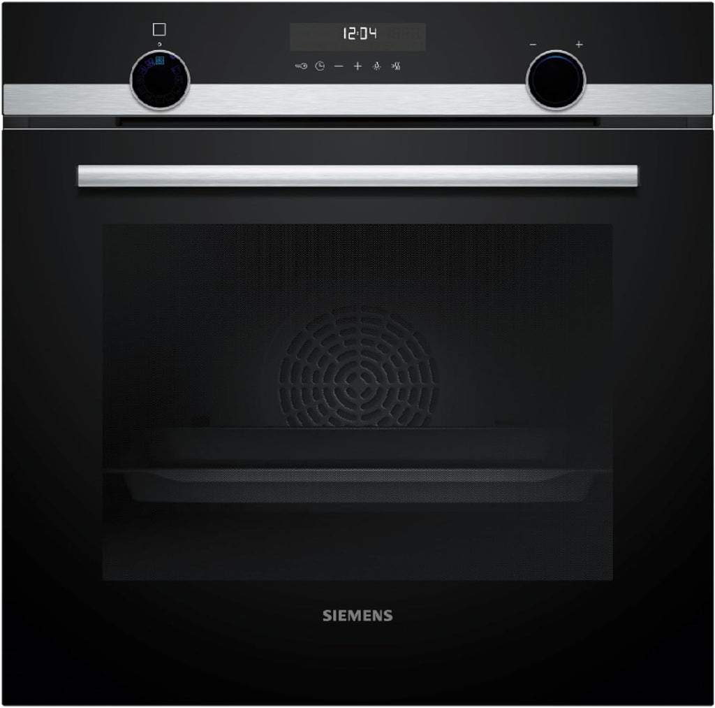 Siemens HB578HBS7 iQ500 Einbau-Backofen, 60 x 60 cm, activeClean - automatisches Selbstreinigungssystem, cookControl30, 3D Heißluft, Backofenassistent mit Sprachsteuerung, Backwagen, Home Connect