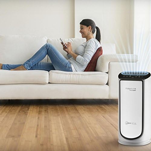 Rowenta PU6080 Intense Pure Air Connect Luftreiniger | steuerbar über App | Auto-Modus | Timer-Funktion | Smart Control | 4 Filterstufen | NanoCaptur-Technologie | Weiß/Grau X-Large
