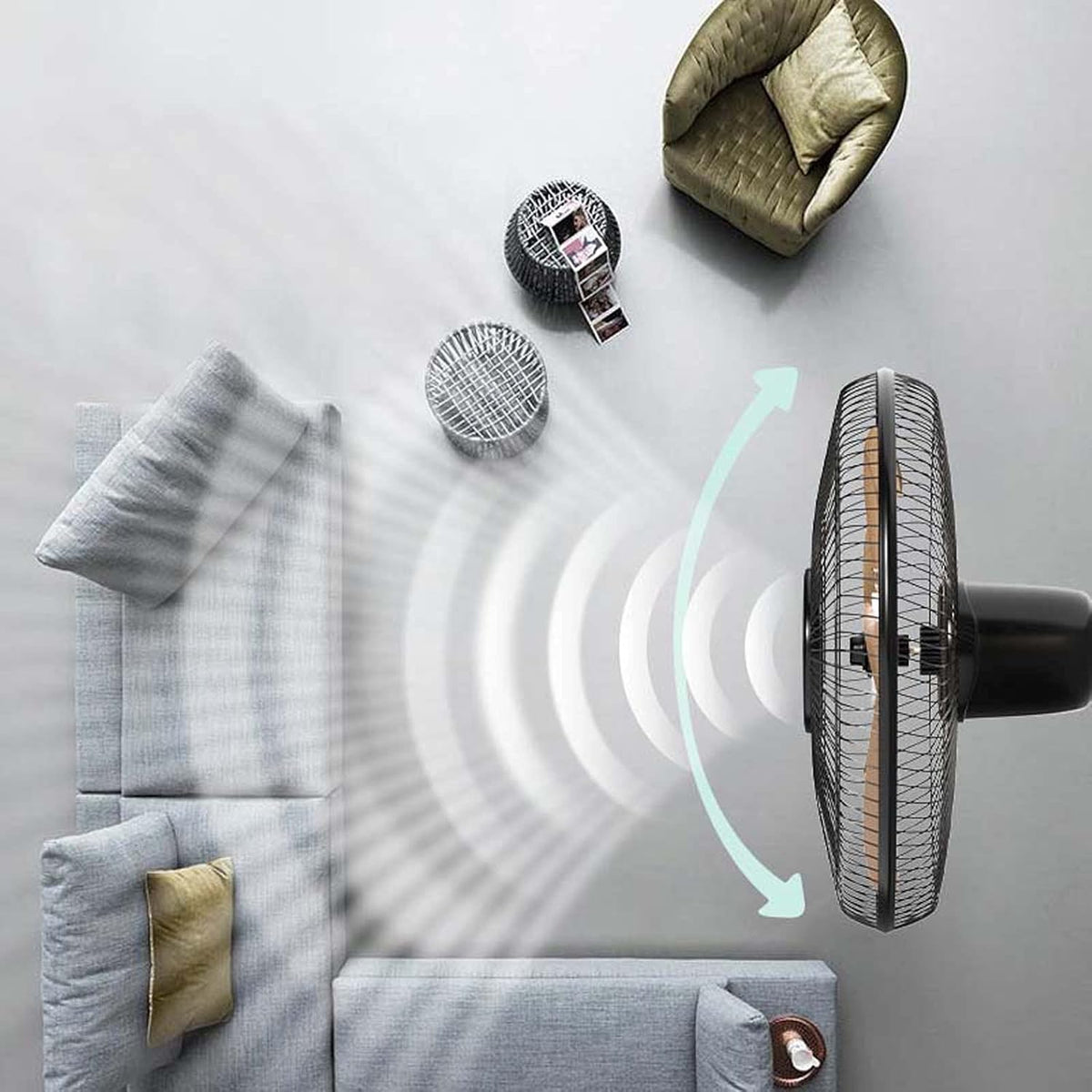 Wandventilator, Wand-Oszillationsventilator, Wandventilatoren, Metall-Wandventilator Zur Kühlung, Industrieller Hochleistungs-Elektroventilator