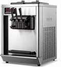 Eismaschine 22–30 l/h Softeismaschinen, kommerzieller Tricolor-Desktop-Automat for Einfrieren von süßen Eistüten Eismaschine für Haushalt