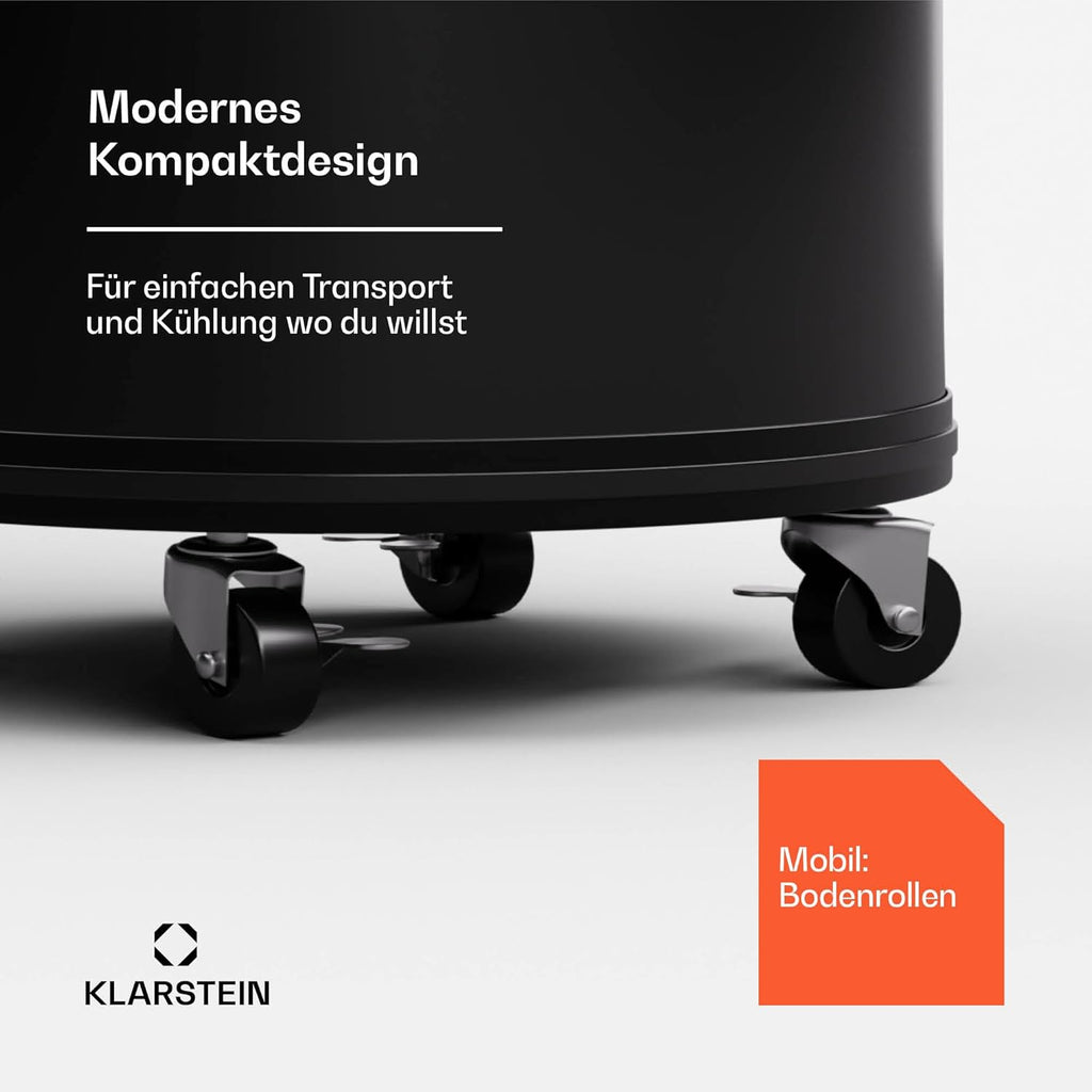 Klarstein Beersafe L Kühlschrank mit LED Display, Edelstahl-Kühlschrank für Zimmer, Indoor/Outdoor Getränkekühlschrank, Weinkühlschrank für Getränke, 70L Kühlschrank mit 360° Sicht, 0-16°C