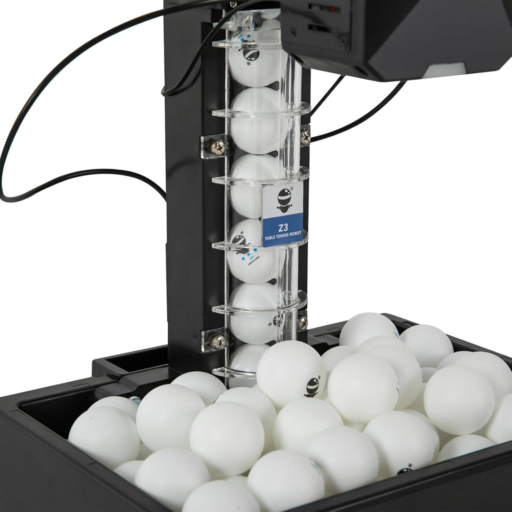 Automatische Tischtennis Ballmaschine, Ping Pong Ballmaschine, Ping Pong Ball Maschine mit Netz, Mehrere Serviermodi Tischtennis Roboter, Tischtennismaschine, 100 Bälle Kapazität