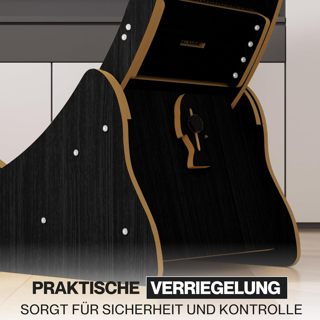 noviclass® Katzenlaufrad Baghira Groß XXL | 132cm Durchmesser Artgerecht für große Katzen | Kratzfest, stabil und leise | Gratis Spielzeug und E-Book | Geprüfte Qualität (Weiß)