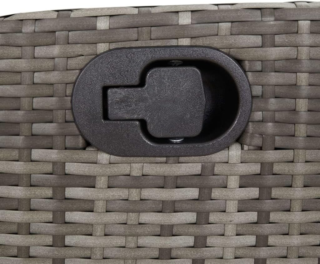 HUAKEHOM Gartensessel mit Kissen 2 STK. Gartenstuhl mit Verstellbarer Rückenlehne Liegestuhl mit Stahlrahmen Sessel Stuhl Relaxsessel Poly Rattan Grau Poly Rattan