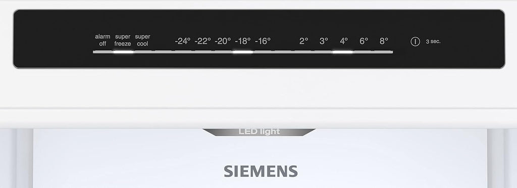 SIEMENS KG39EAICA iQ500 Kühl-Gefrier-Kombination, 201 x 60 cm, 249 L Kühlen + 94 L Gefrieren, LowFrost seltener abtauen, LED-Beleuchtung gleichmige Ausleuchtung, BigBox Platz für groes Gefriergut