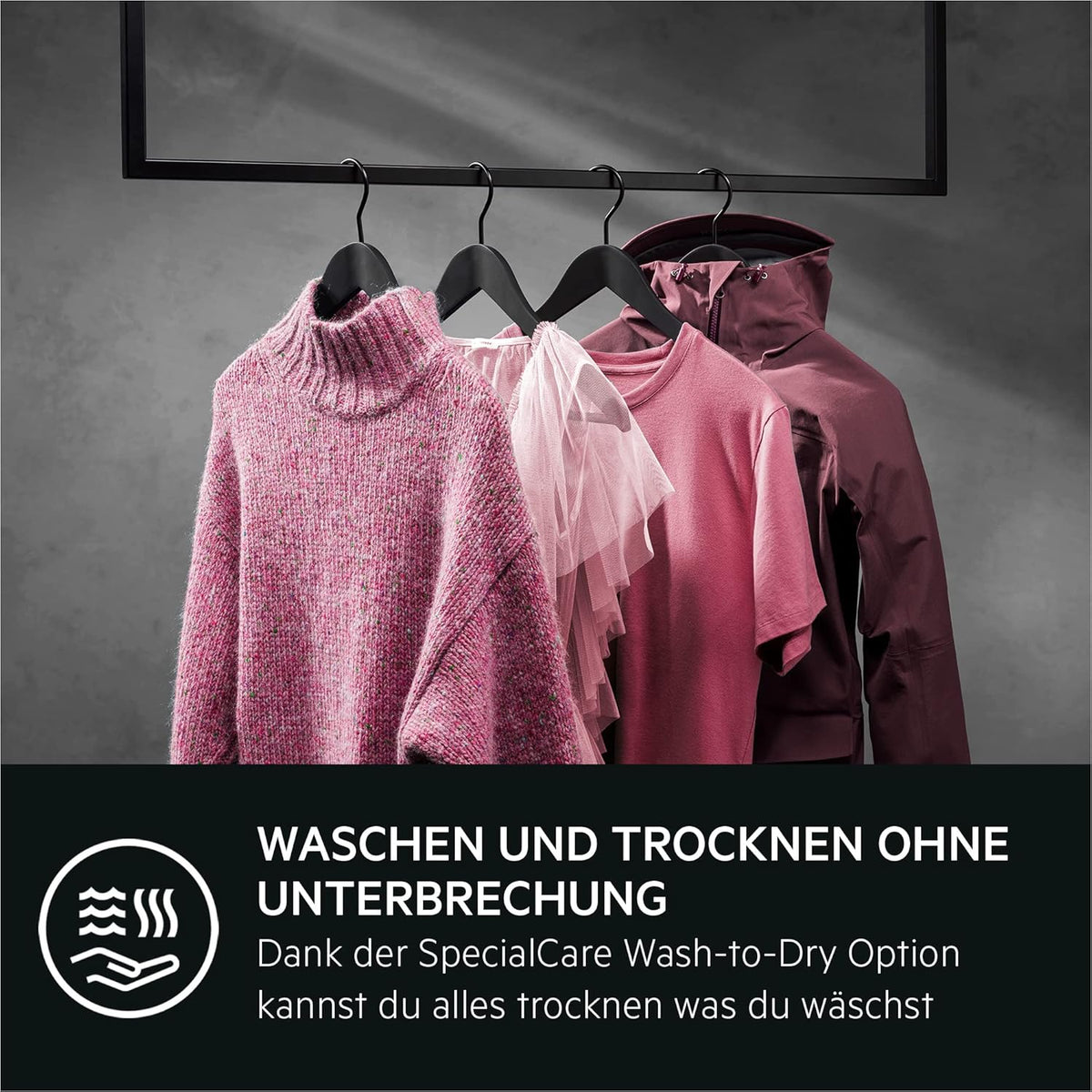 AEG Waschtrockner, Serie 7000 mit DualSense, 9 kg Waschen, 5 kg Trocknen, D, energiesparend, Mengenautomatik, Nachlegefunktion, ProSteam - Auffrischfunktion, 1600 U/min, LWR7S65690