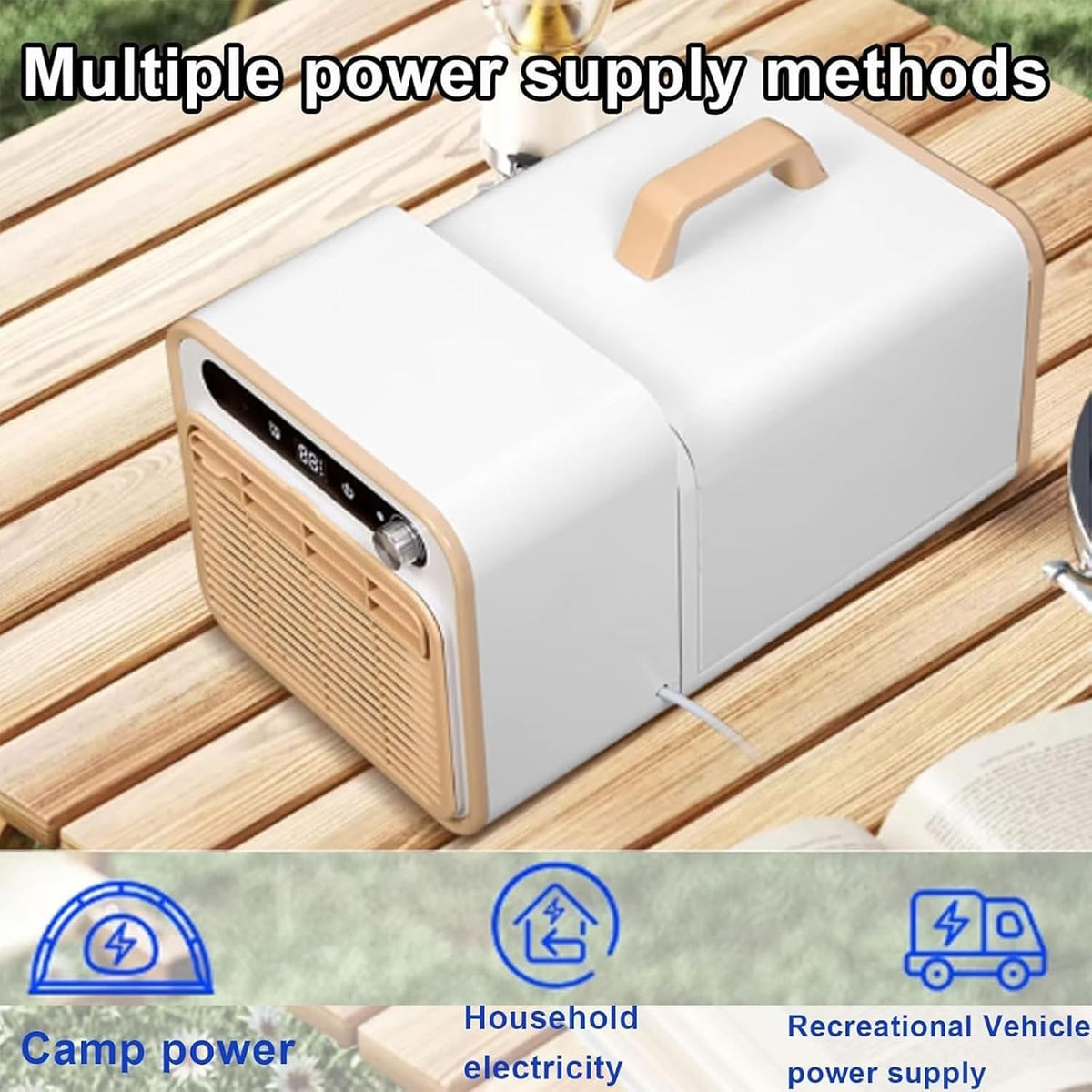 Tragbare Mini-Klimaanlage, Split-Kühlsystem, 5000 BTU, leise Kühlung, keine Fensterabdichtung erforderlich, Touch-Bedienung & Fernbedienung, Timer-Steuerung(With 2-meter connecting pipe)