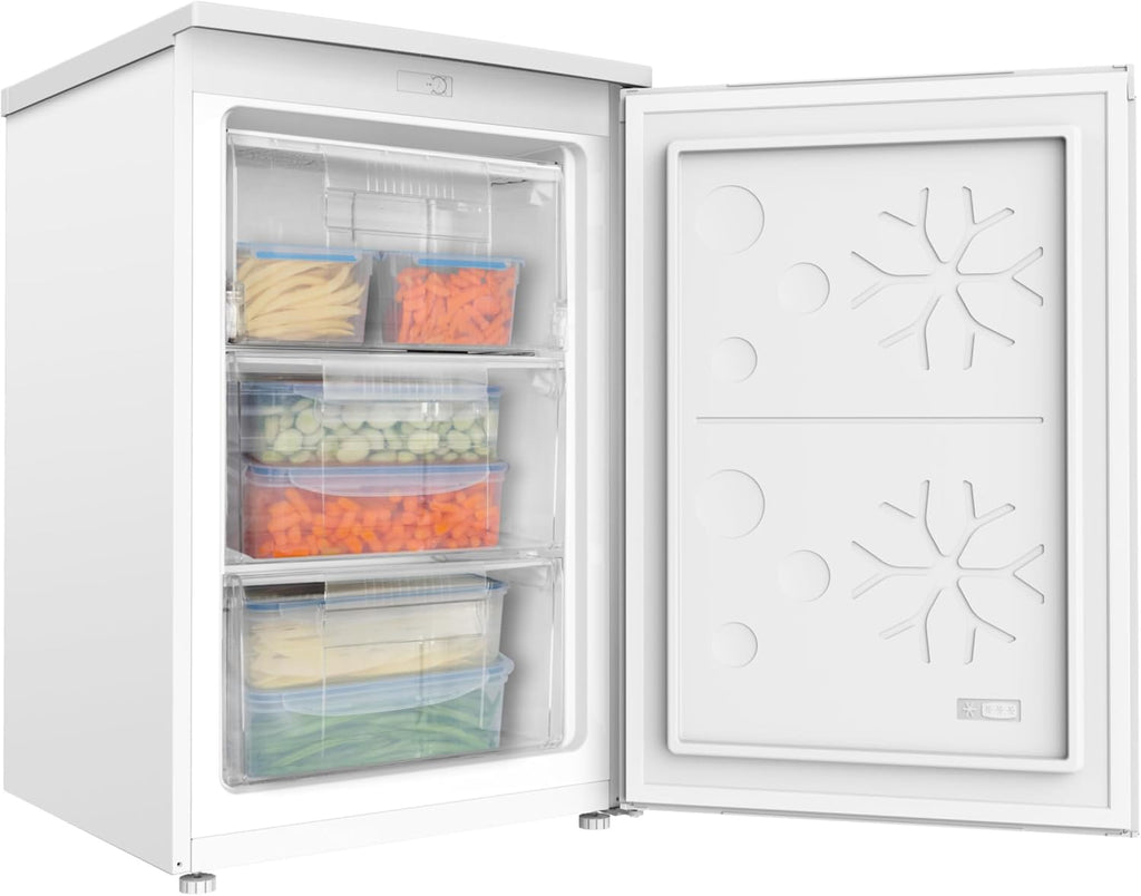 Amica Mini‑Gefrierschrank freistehend 84,5 x 55 x 56 cm 85 l 4‑Sterne‑Gefrierfach Türanschlag wechselbar AGS 3210 W – gefrierschrank weiß