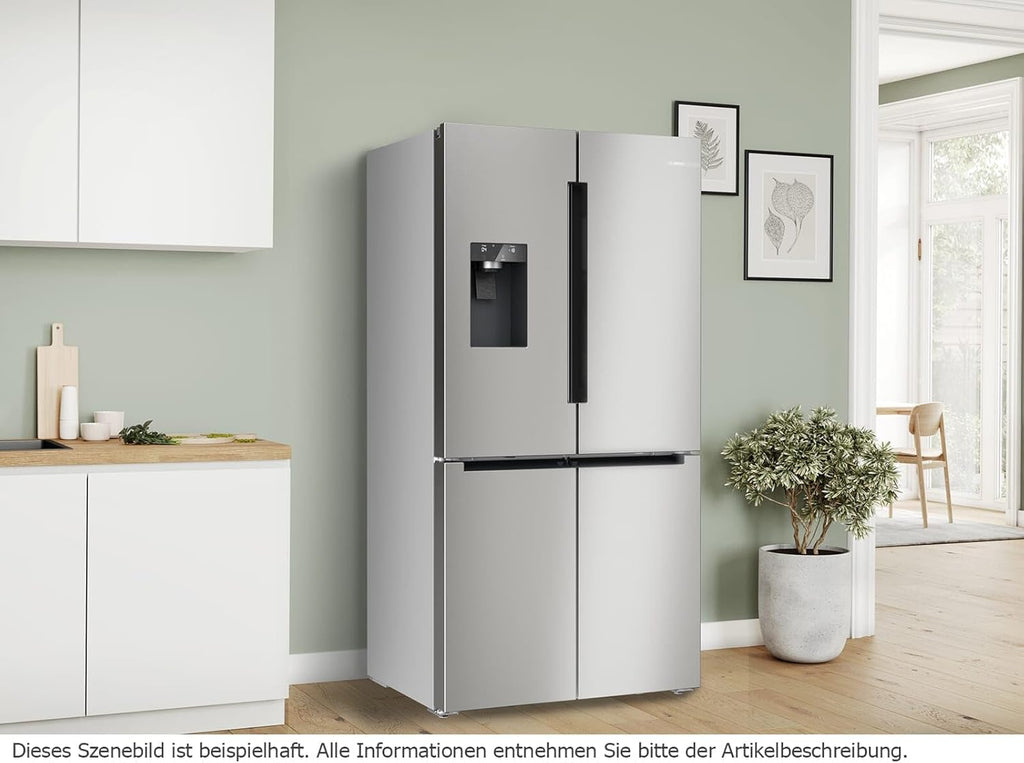 Bosch KFI96APEA, Serie 6, Smarter French Door Kühlschrank, 183 x 90,5 cm, 375 L Kühlen + 199 L Gefrieren, noFrost, Eis- und Wasserspender, Big Box, VitaFresh XXL 0º, AntiFingerprint, Gebürsteter Stahl