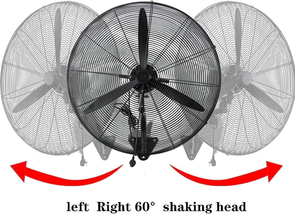 Wandventilator, Industrielüfter, 3 Luftvolumenstufen, Leiser 120°-Oszillationsbetrieb Für Zuhause Und Büro Im Sommer, 79 cm (31 Zoll)
