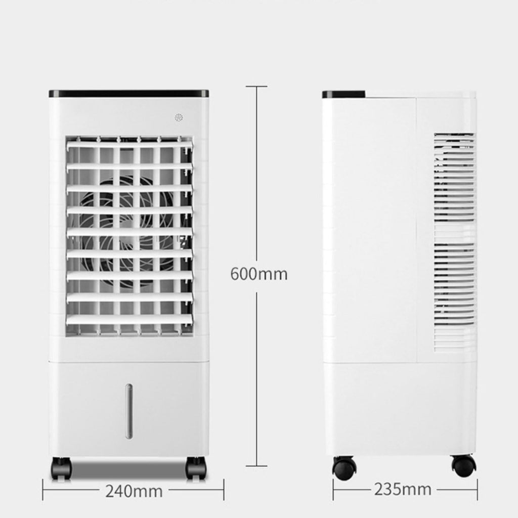 Klimagerät Mobil mit Wasserkühlung Verdunstungskühler ohne Abluftschlauch Ventilator Luftbefeuchter Luftkühler mit 3 Geschwindigkeiten 9L Wassertank 90° Oszillation 15H Timer für Zimmer