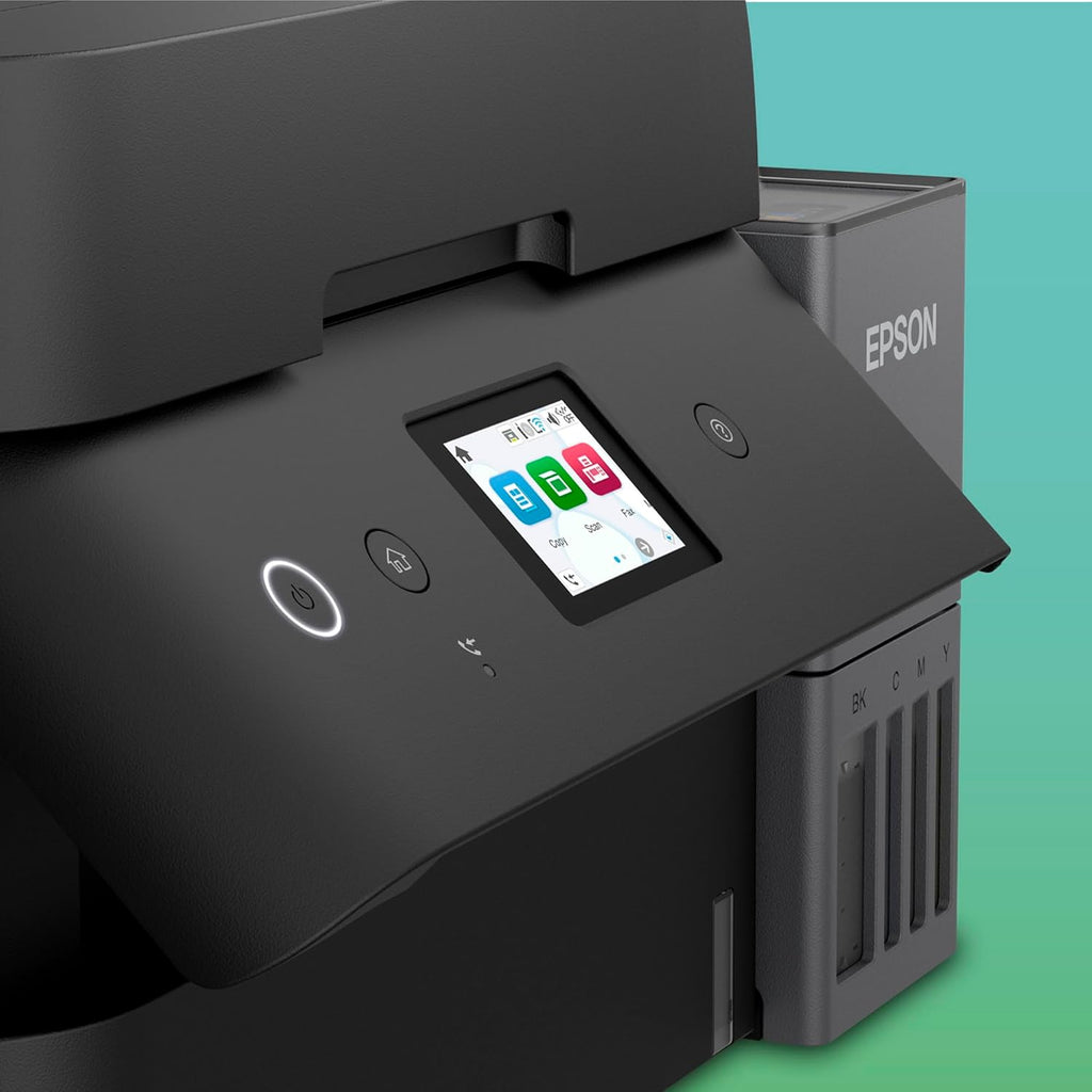 EcoTank ET-4950 Tintentankdrucker | fürs Das Home Office | WLAN & Ethernet | A4 | (Duplex-) Druck, Scannen, Kopieren, Faxen | 6.1 cm Touchscreen | ADF | inkl. Tinte für bis zu 3 Jahre