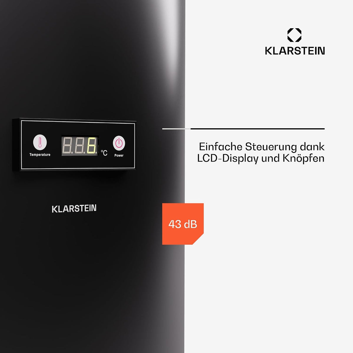 Klarstein Beersafe L Kühlschrank mit LED Display, Edelstahl-Kühlschrank für Zimmer, Indoor/Outdoor Getränkekühlschrank, Weinkühlschrank für Getränke, 75L Kühlschrank mit 360° Sicht, 0-16°C