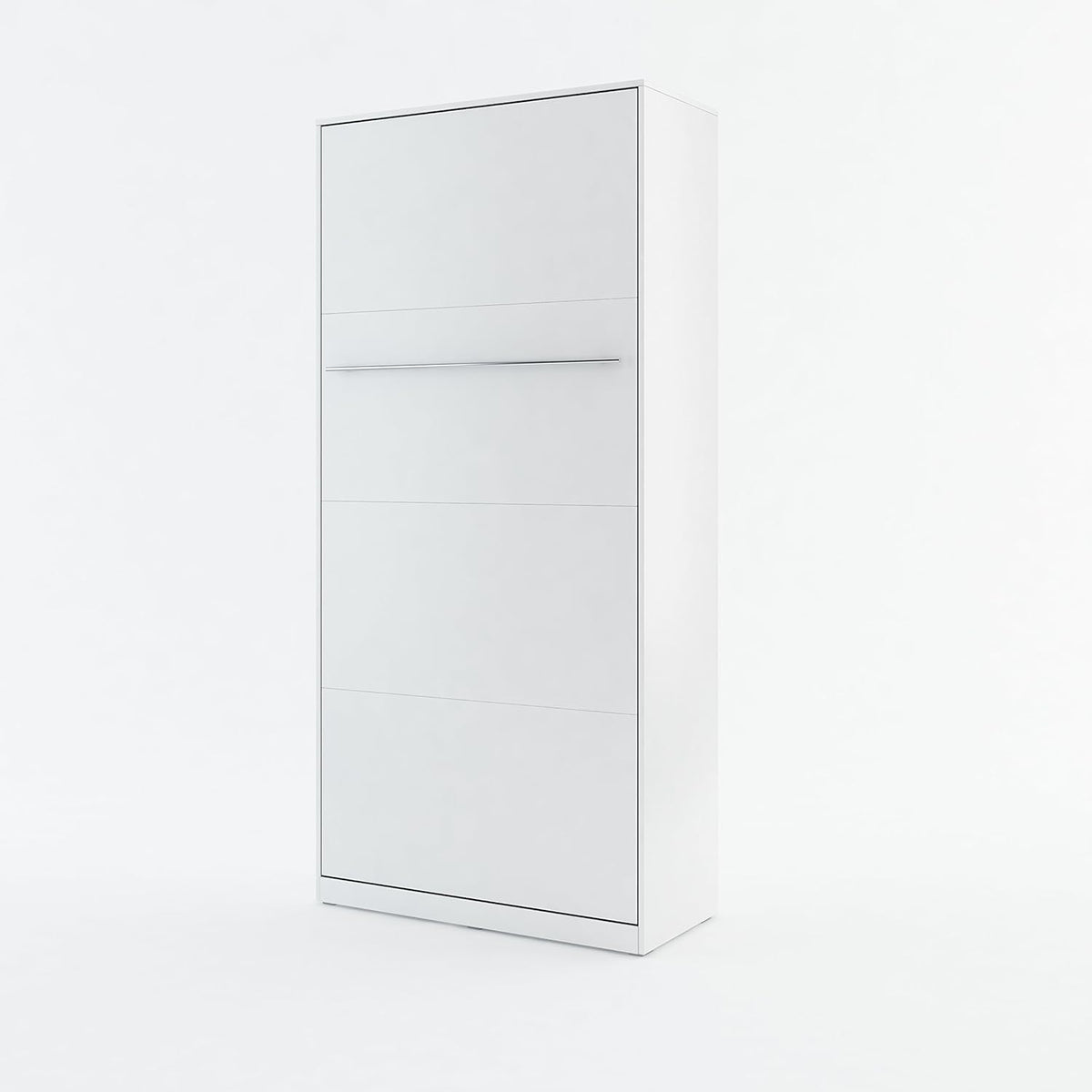 BIM Furniture Wandbett Vertical Schrankbett LENART Concept PRO Wandklappbett, Schrankklappbett Wandbett, Schrank mit integriertem Klappbett, Funktionsbett (Weiß Matt, 90 x 200 cm)