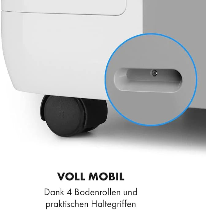 Klarstein Mobile Klimaanlage mit Abluftschlauch, 4-in-1 Klimagerät, Ventilator, Luftentfeuchter & Nachtmodus, Kleine & Portable Klimaanlage für Wohnung & Büro, Niedriger Verbrauch, 14000BTU