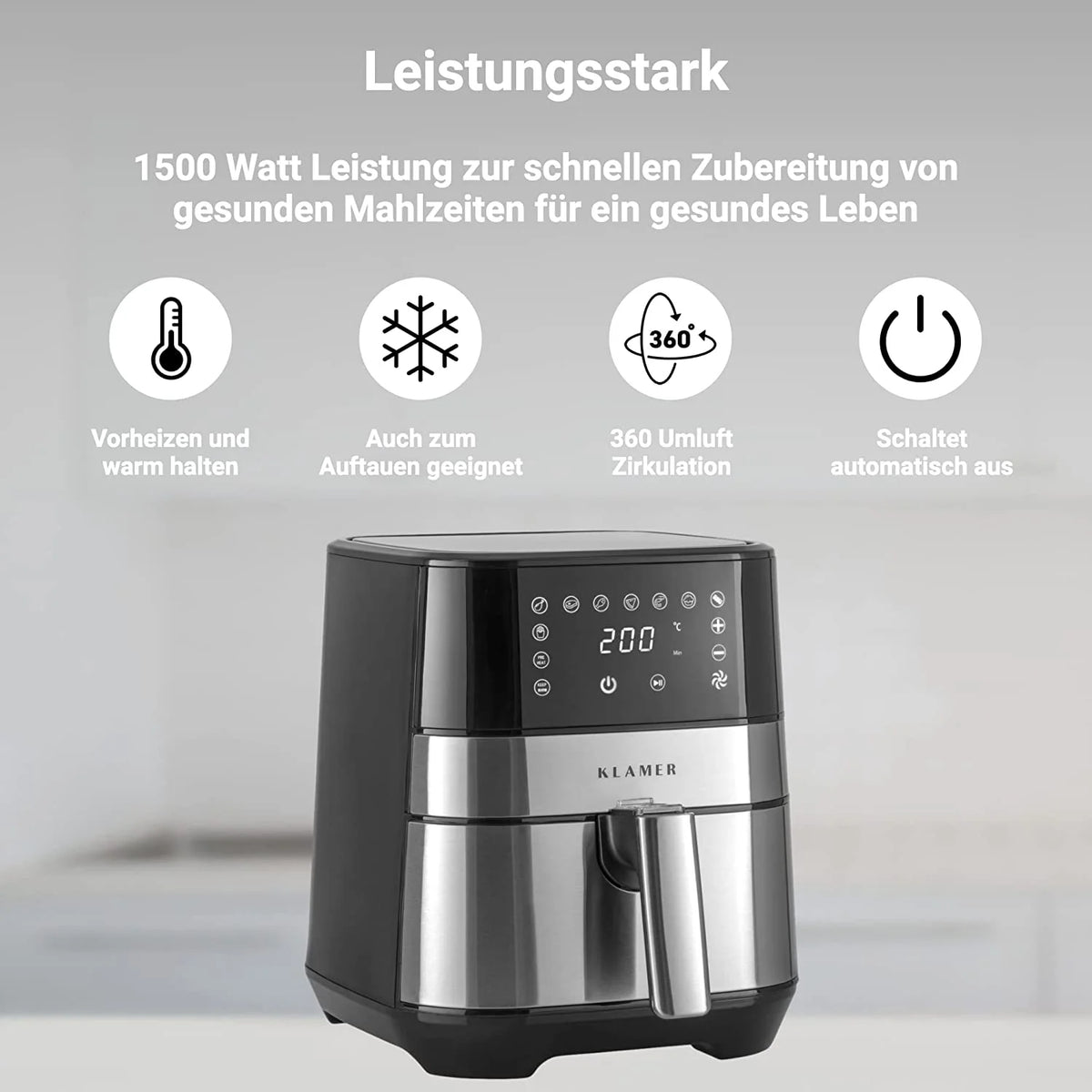 Heißluftfritteuse Kompakt 3.5L