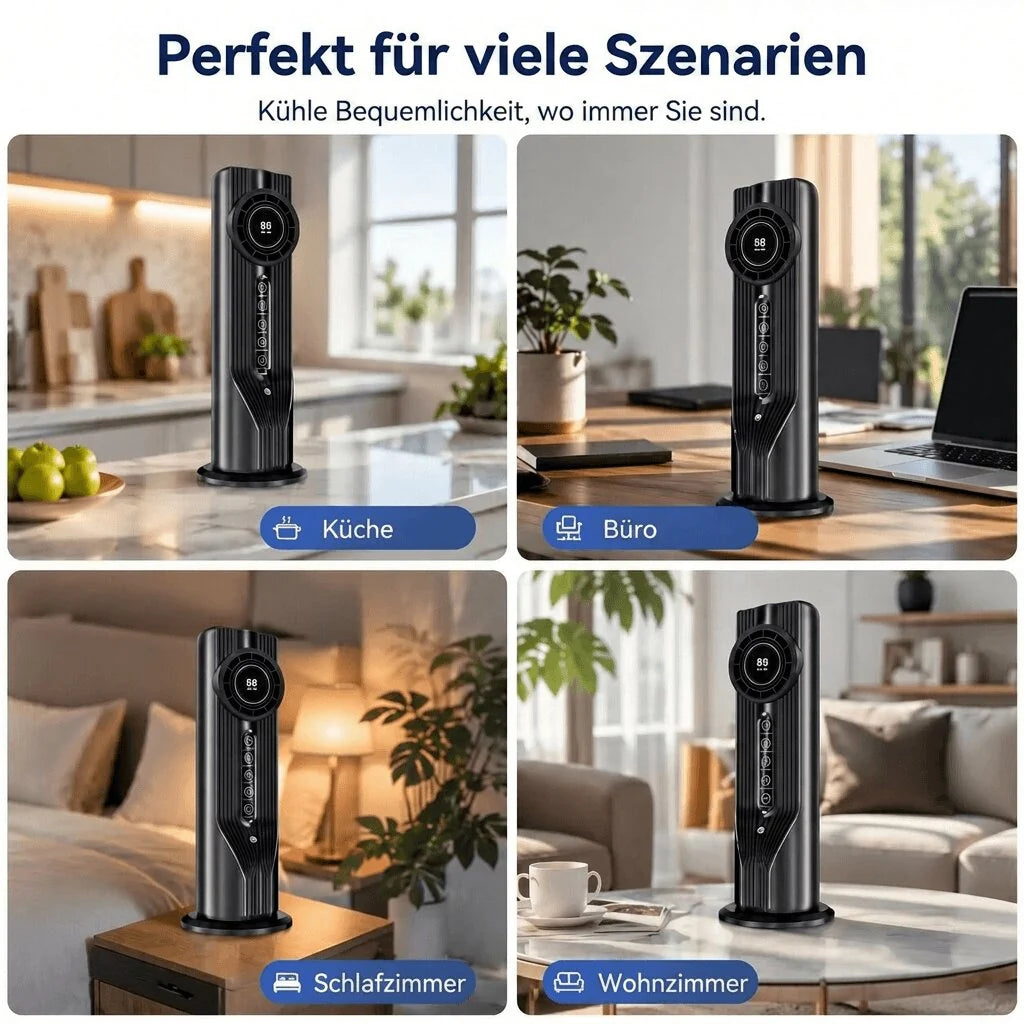 Turmventilator mit Luftbefeuchter | Nebelbrise