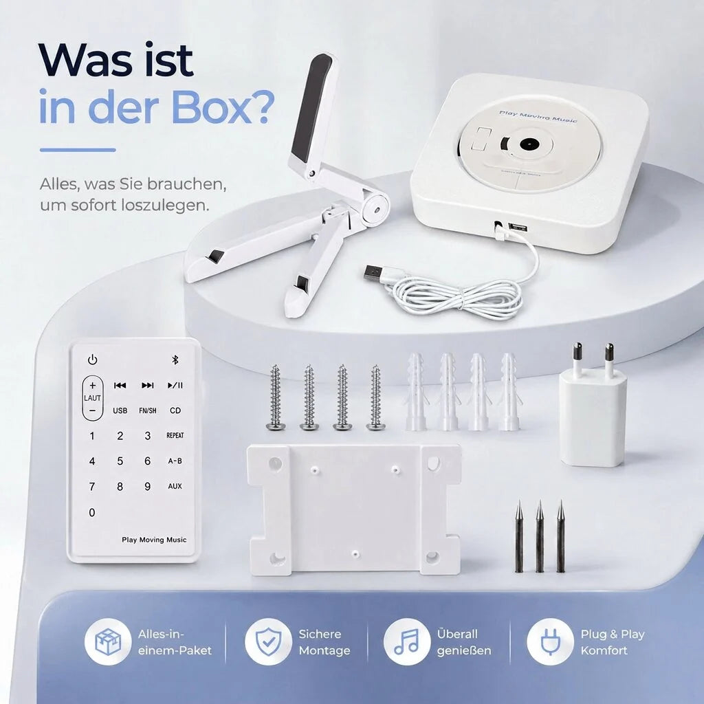 CD Player mit Bluetooth Lautsprecher | Edelsonic