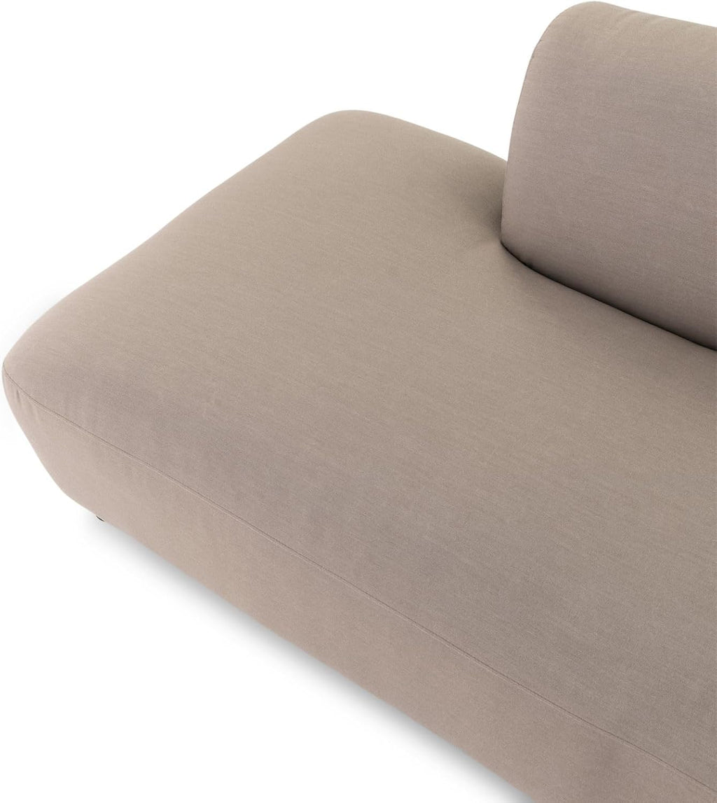 IDIMEX Outdoor-Sofa Calabria gepolstert, Beige – mit gemütlicher Polsterung für Ihre Gartenlounge aus wetterfestem Stoff und robustem Aluminium für Terrasse oder Balkon