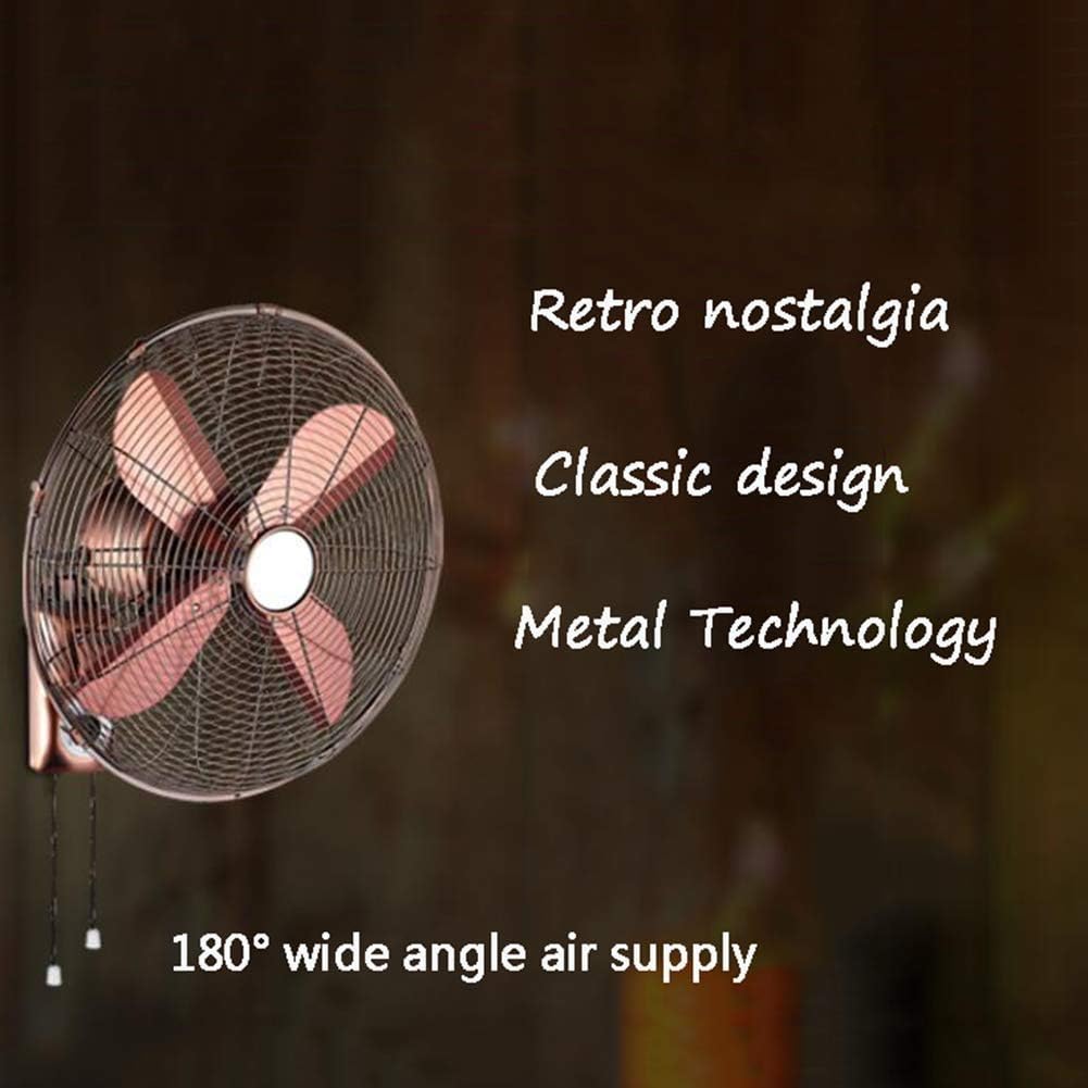 Wandventilator, Oszillierend, Retro-Stil, Antik-Stil, Elektroventilator, Industrieller Oszillierender Wandventilator, 18 Zoll, 14 Zoll