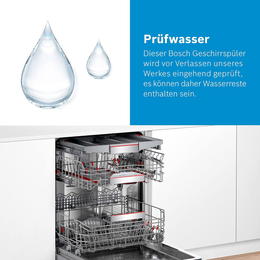 Bosch SMU4HCW48E Serie 4 Smarter Geschirrspüler Unterbau, 60 cm breit, Besteckschublade, Made in Germany, Silence Programm besonders leise, Extra Trocknen auf Knopfdruck