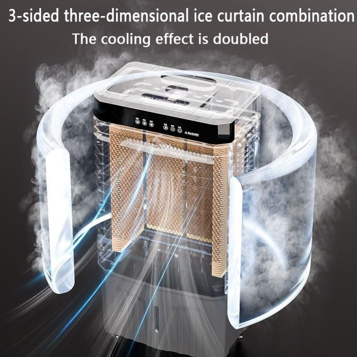 Tragbares Klimagerät mit 3 Geschwindigkeitsstufen, 120°-Oszillation, 12-Stunden-Timer (mit Abschaltautomatik) & großem Wassertank – für Zimmer, Büro & Camping