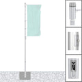 Vispronet® Alu-Fahnenmast 6 m/ø 75 mm Protect Extend ✓ Hissbarer, Drehbarer Ausleger ✓ Nahtlos Zylindrisch ✓ Diebstahlgesichert