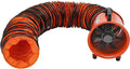 Industrieventilator Axialgebläse Ventilator Baugebläse Baustellengebläse 68 dB Geräuschpegel Industrielüfter Bauventilator mit 10M Schlauch
