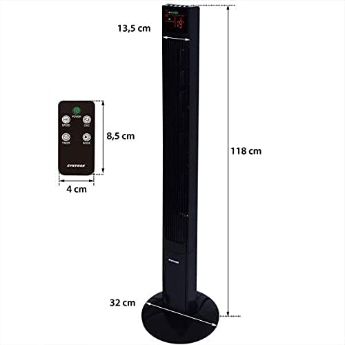 Syntrox Germany XXL Turmventilator Säulenventilator Ventilator Tower 50 Watt mit Fernbedienung, Timer und Oszillation