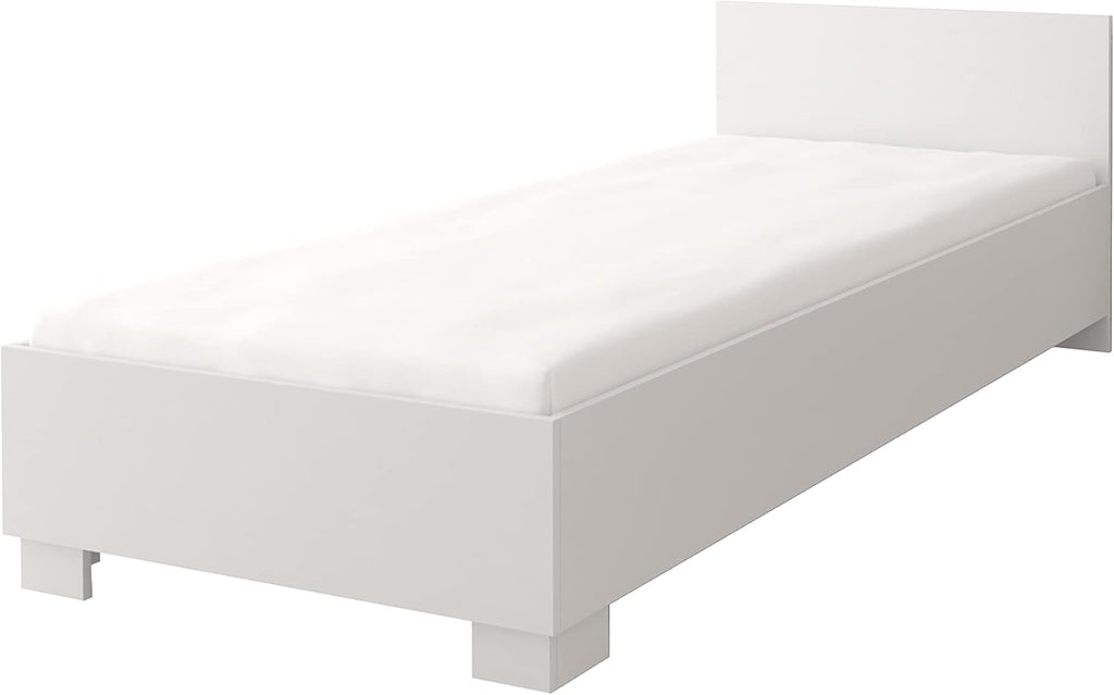 Fabryka Mebli Idźczak Kinderzimmer-Set Jonas I 01 - Schrank, Bett, Wandregal, Kommode, Schreibtisch, Nachttisch - Kleiderschrank - Skandinavischer Stil, Modern Design - Weiß