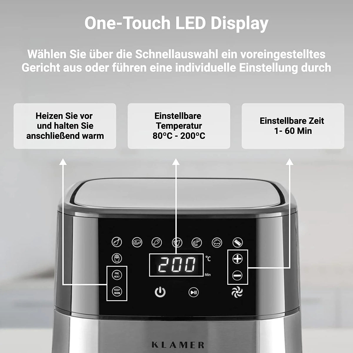 Heißluftfritteuse Kompakt 3.5L