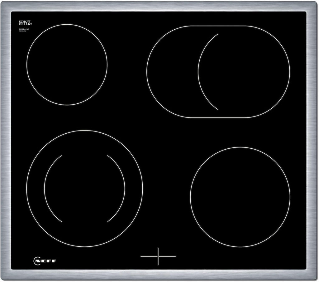 NEFF EDX4P0, Herd-Set bestehend aus E2CCG6AN3 Herd, 60 x 60 cm, Pyrolyse-Selbstreinigung, CircoTherm, LED-Display  und  M13R42N2 Elektrokochfeld, Bräterzone, Edelstahlrahmen