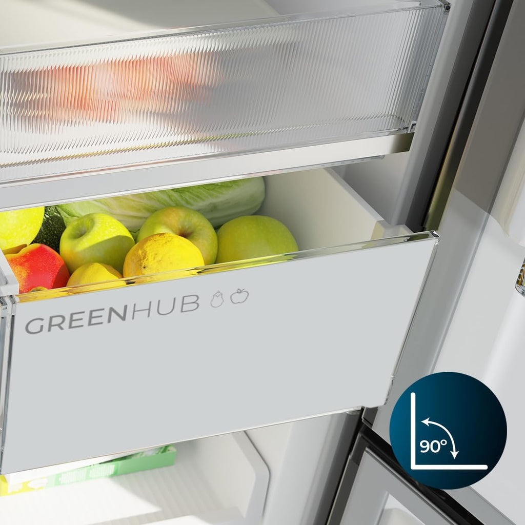 Cecotec CoolMarket 4D 394 Dark E. 394 Kühlschrank Total No Frost Total No Frost Bolero 394 Liter, Höhe 170 cm und 70 cm Breite, variable Schublade, Kompressor Inverter, Antibakteriell