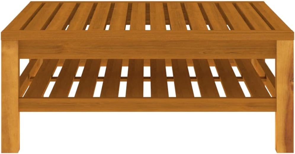 vidaXL Akazienholz Massiv Gartenmöbel 5-TLG. mit Creme Kissen Tisch Mittelsofa Ecksofa Sofa Lounge Gartenset Garten Garnitur Sitzgruppe Gartensofa