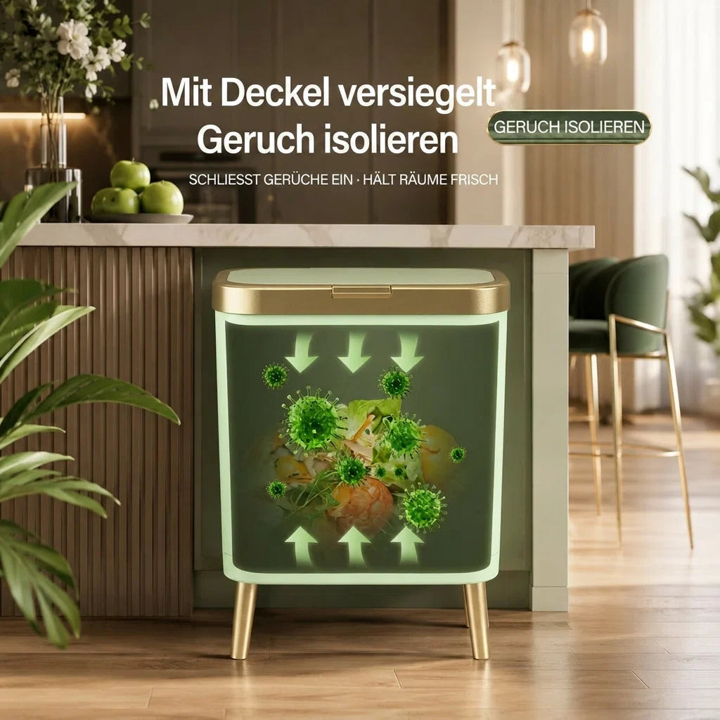 15L Mülleimer mit Klappdeckel | Geruchssiegel