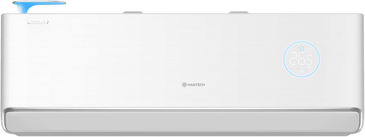 HANTECH U-Fresh Split Klimaanlage 12000 BTU 3,6 kW mit Frischluftzufuhr + 3 m Leitung & Halter