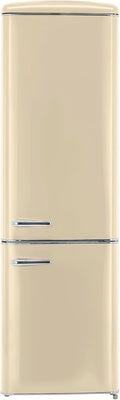 Exquisit Retro Kühlschrank RKGC250-70-H-160E Magnolienweiß - Kühl-Gefrierkombination 244 L, freistehend, LED-Licht, Glasablagen, Chromgriff