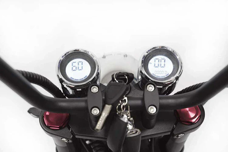 Elektro-Chopper Mangosteen M1 in Matt-Rot – 2000W Hochleistungsmotor und Stilvoll