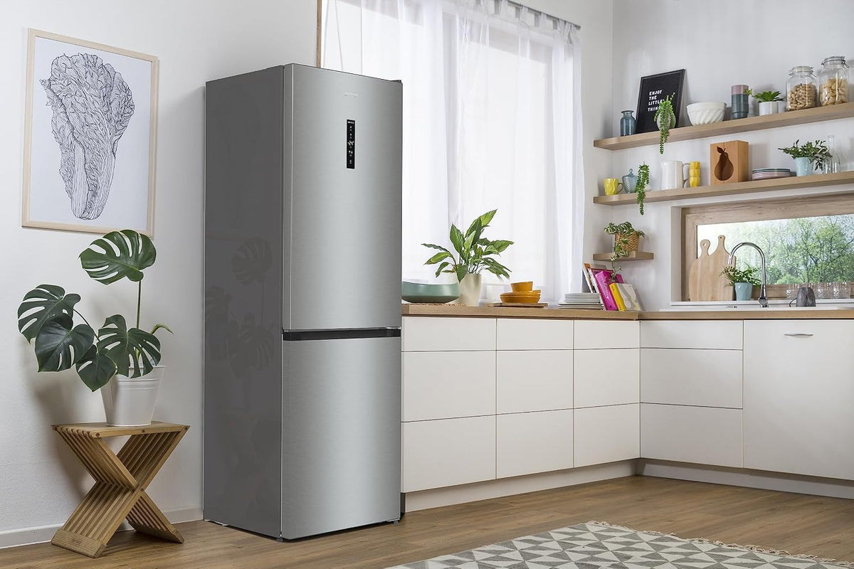 Gorenje NRK 619 DA2XL4 Kühl-Gefrierkombination/NoFrostPlus/Multiflow 360° / Convert FreshZone/AdaptTech/LED Display / 185 cm/Kühlteil 204 l/Gefrierteil 96 l / 38 dB/EEK: D/Edelstahl